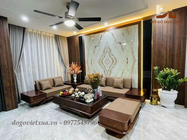 Mẫu bàn ghế sofa gỗ đẹp hiện đại