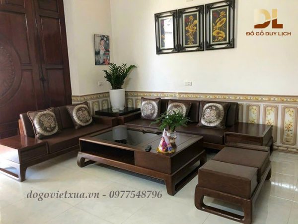 mẫu sofa gỗ bọc đệm