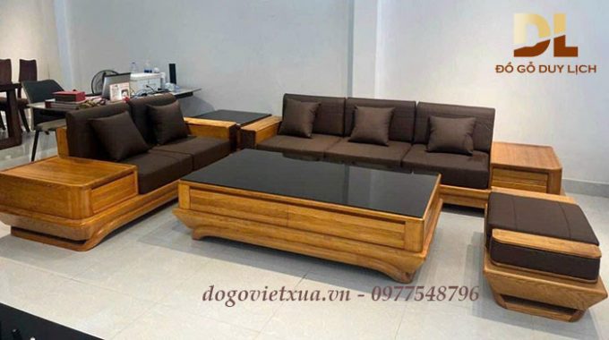 mẫu sofa gỗ đẹp hiện đại